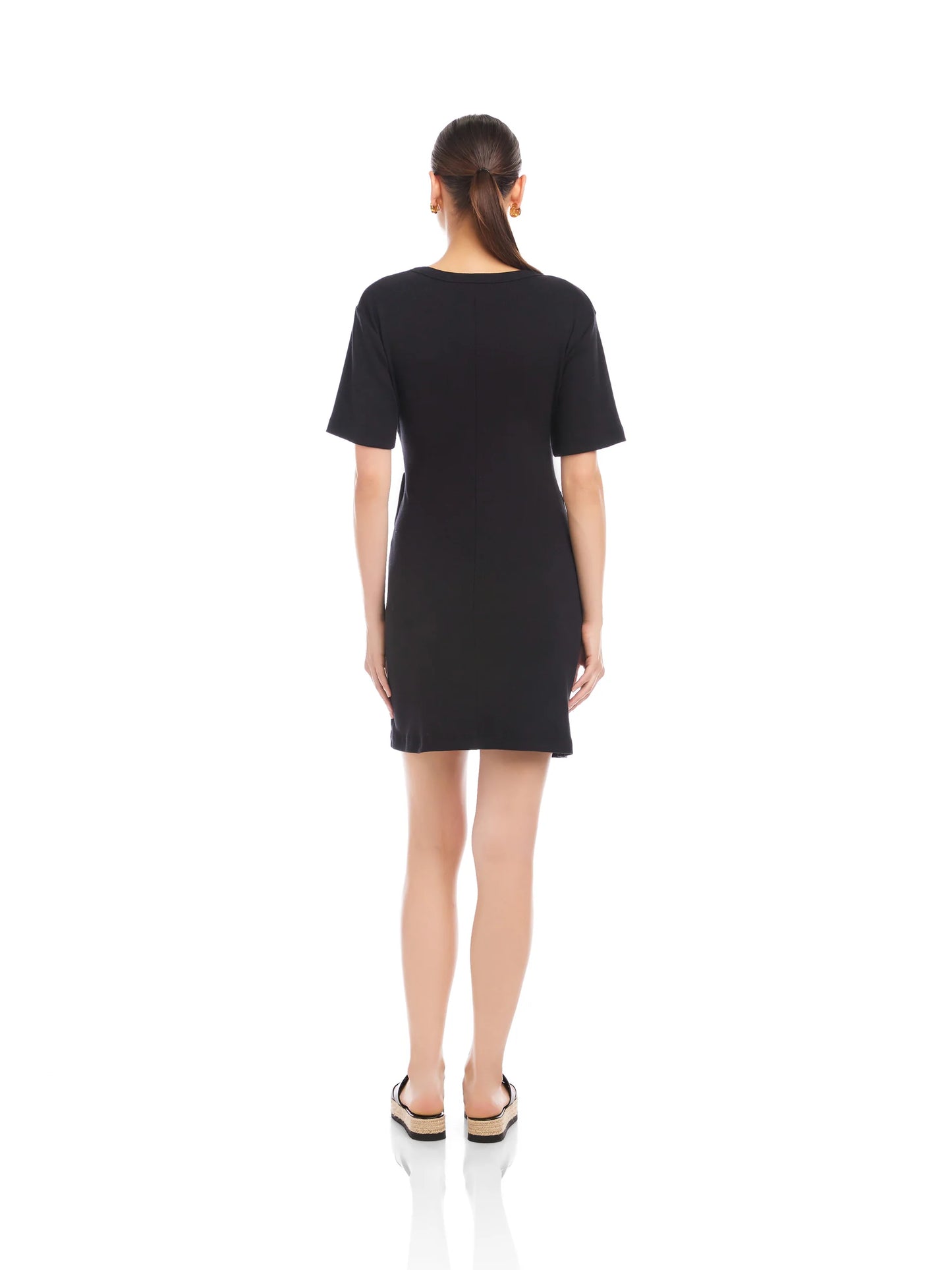 Diana Side-Knot Dress Black - Fifteen Twenty