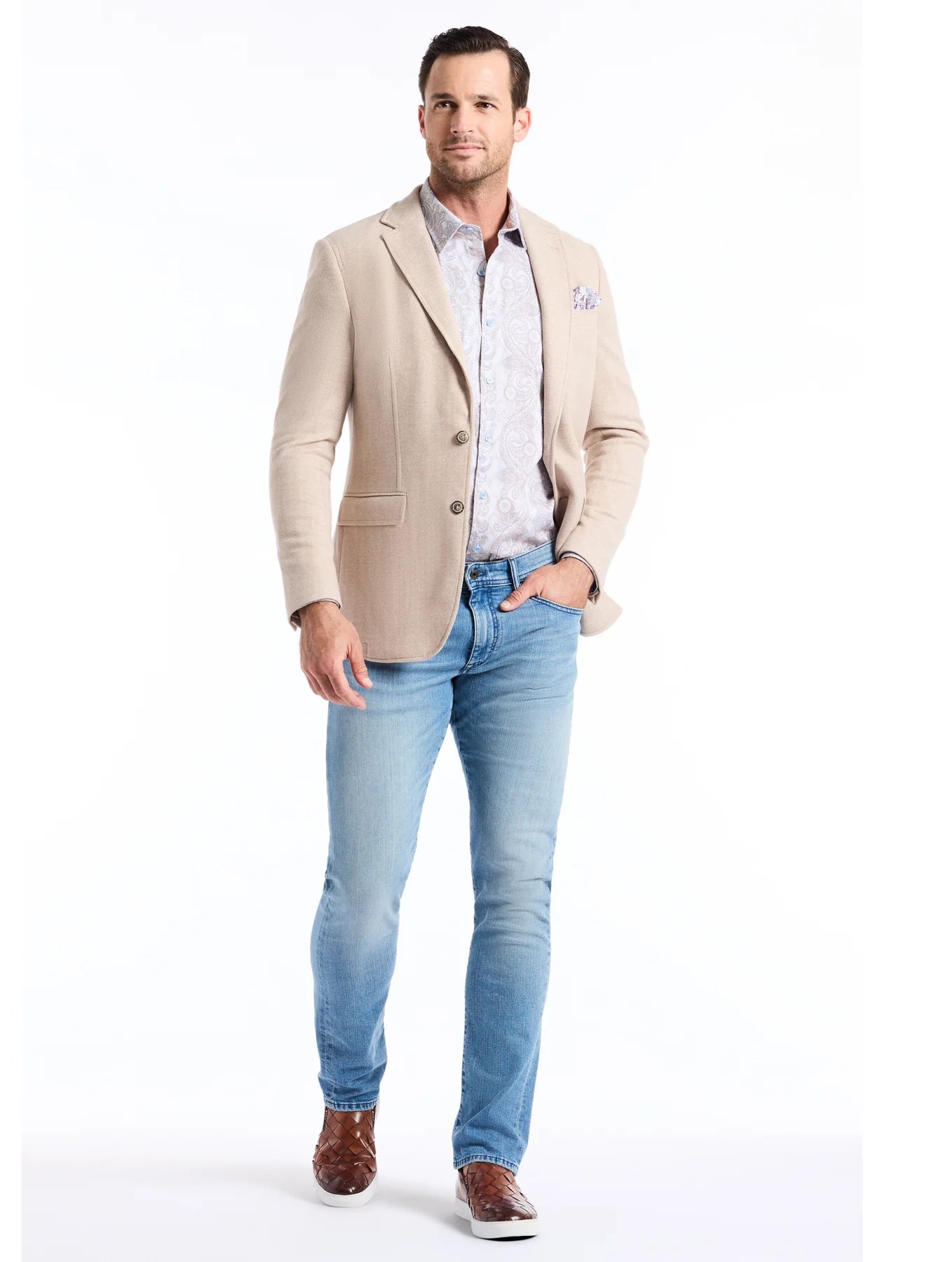 Jetset XV Blazer Oatmeal - Robert Graham