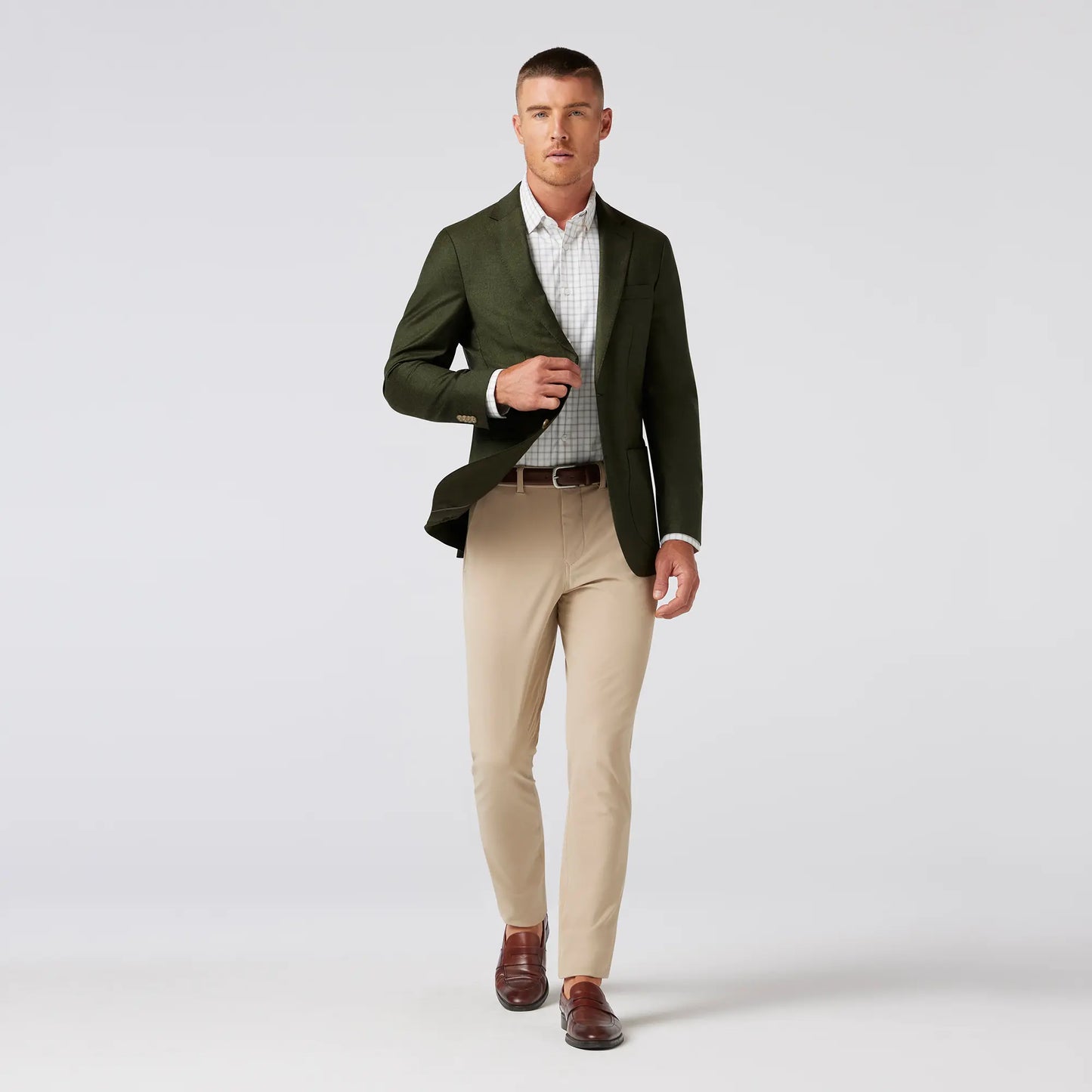 Lavelle Midweight Blazer Dark Olive Heather - Mizzen + Main