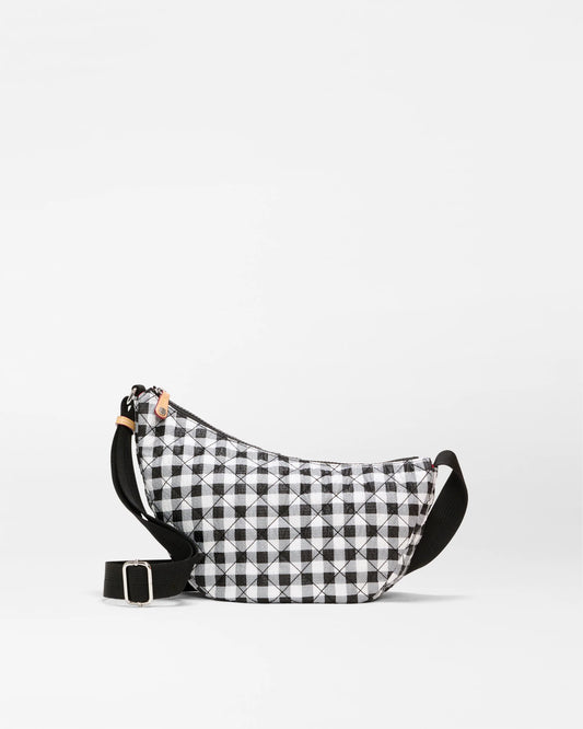 Small Metro Smile Bag Black/White Gingham - MZ Wallace