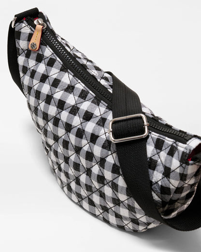 Small Metro Smile Bag Black/White Gingham - MZ Wallace