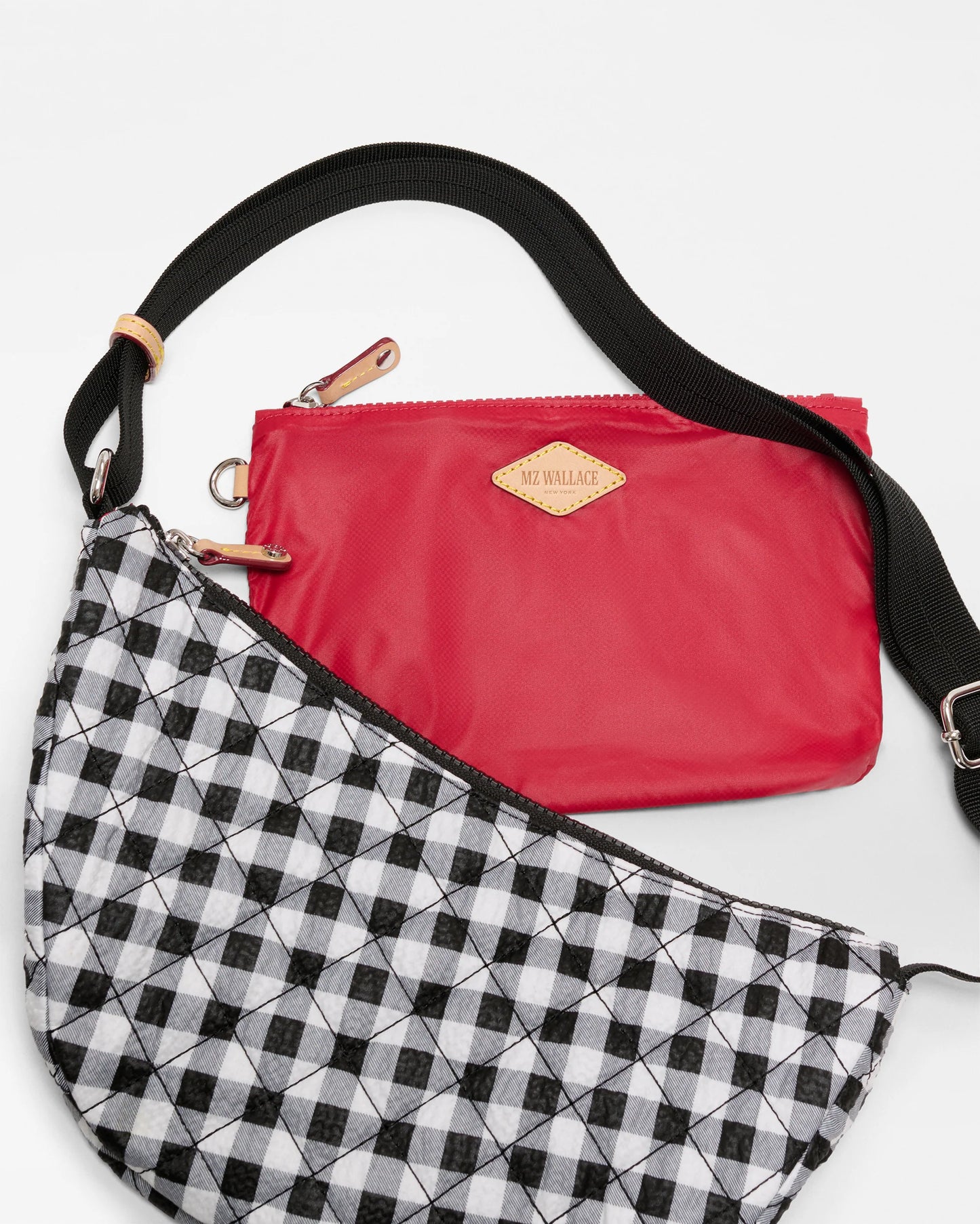Small Metro Smile Bag Black/White Gingham - MZ Wallace