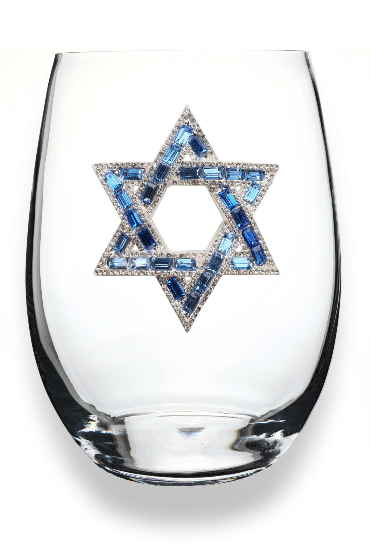 Star Of David Stemless Wine Glass - The Queens Jewels