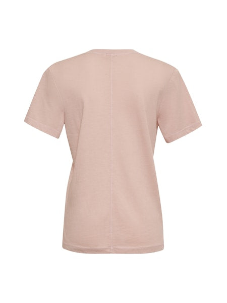 Basic V Neck Top Chalk Pink - MONROW