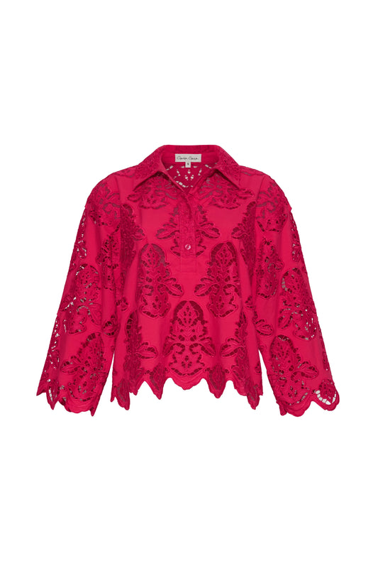 Erica Shirt Azalea Eyelet - Cara Cara