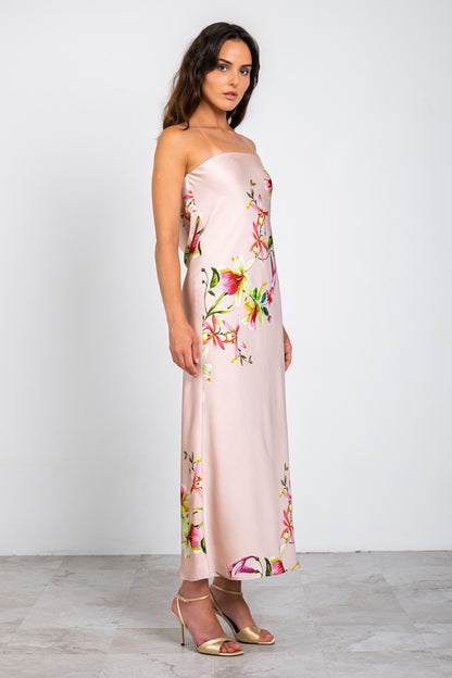 Talia Maxi Dress Blush/Pink Combo - Lavender Brown