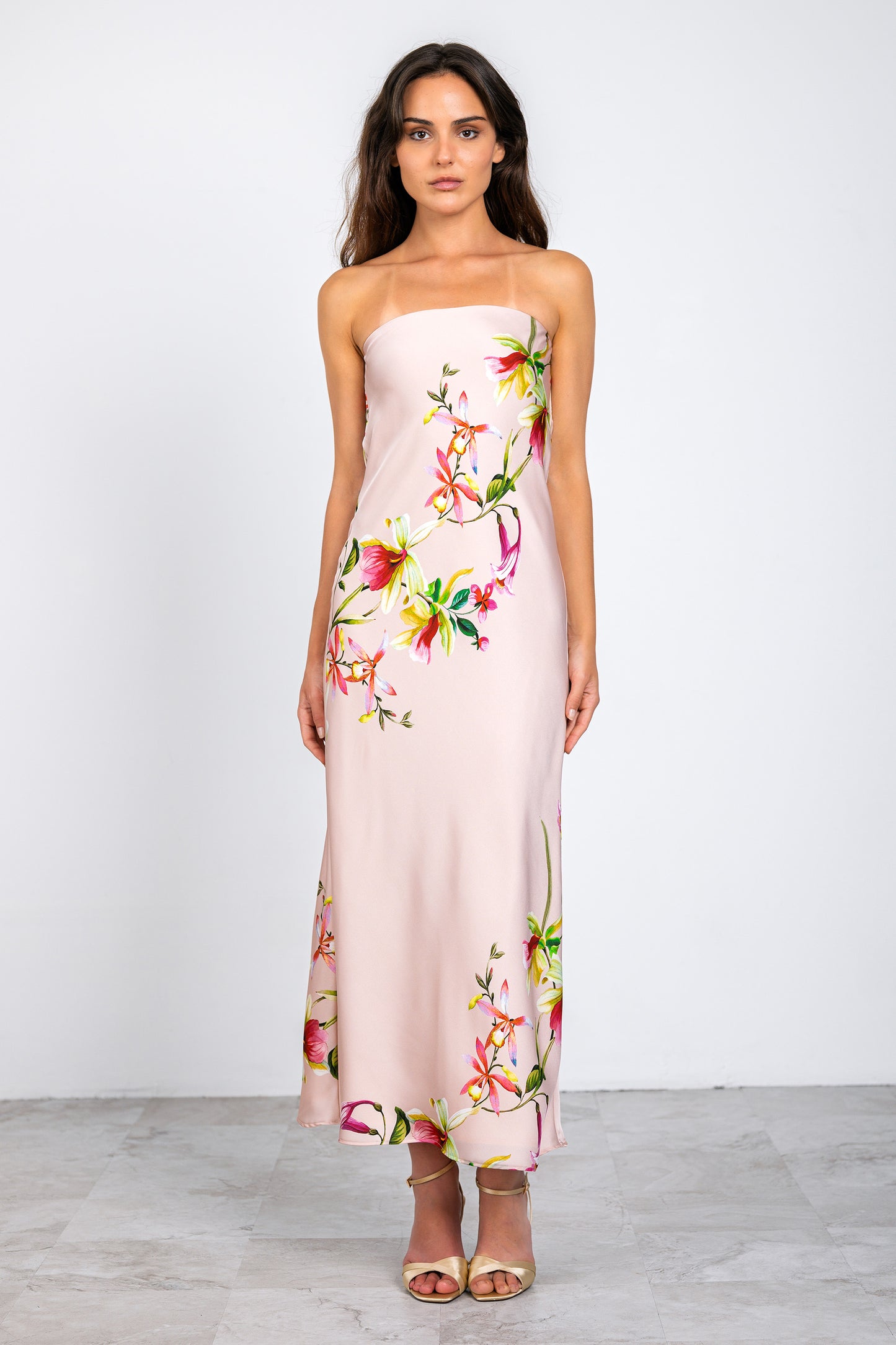 Talia Maxi Dress Blush/Pink Combo - Lavender Brown