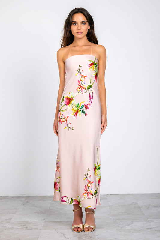 Talia Maxi Dress Blush/Pink Combo - Lavender Brown