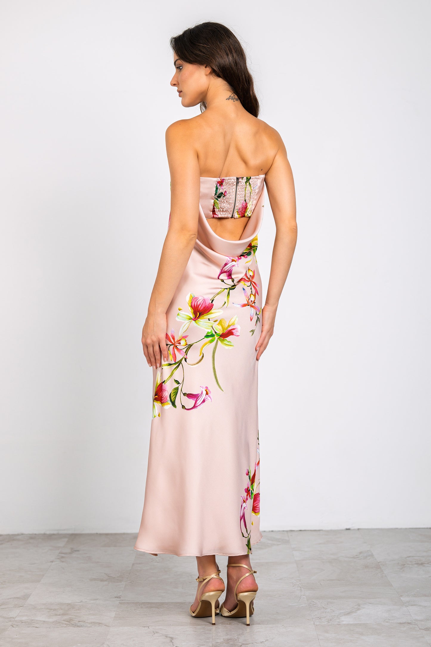 Talia Maxi Dress Blush/Pink Combo - Lavender Brown