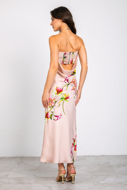 Talia Maxi Dress Blush/Pink Combo - Lavender Brown