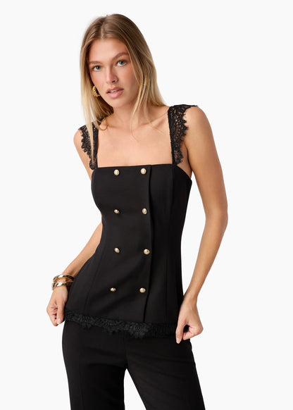 Deanna Top Black - CAMI NYC