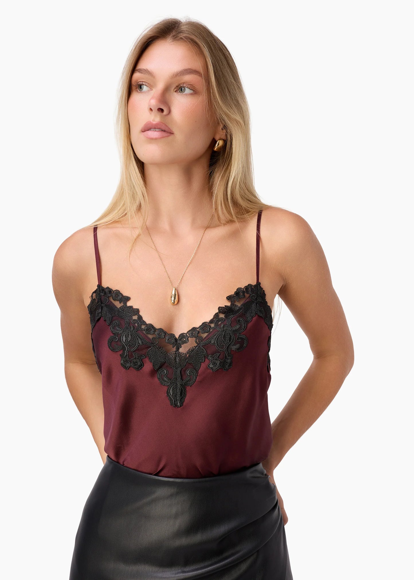 Andria Camisole Cranberry - CAMI NYC