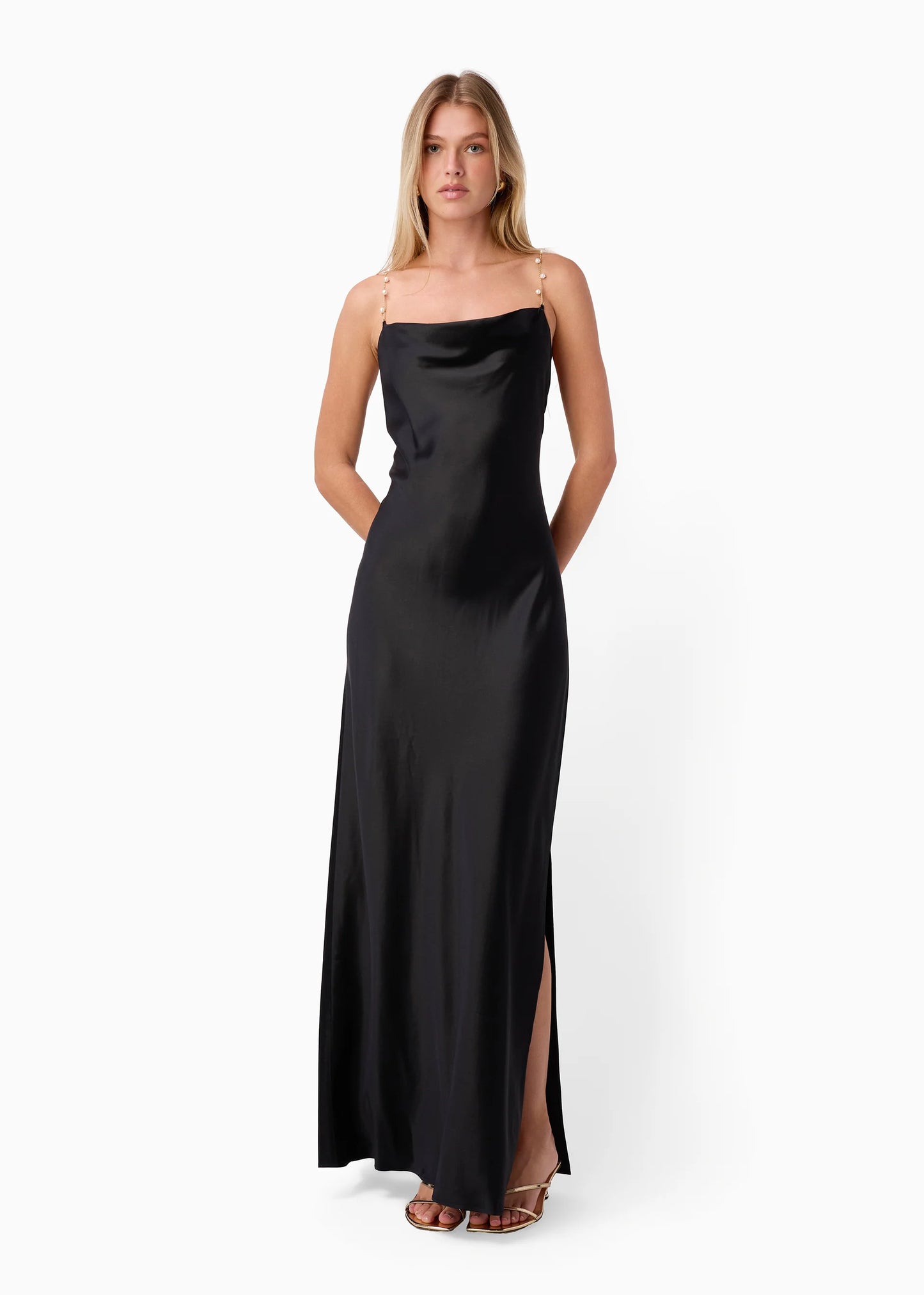 Shallon Gown Black - CAMI NYC