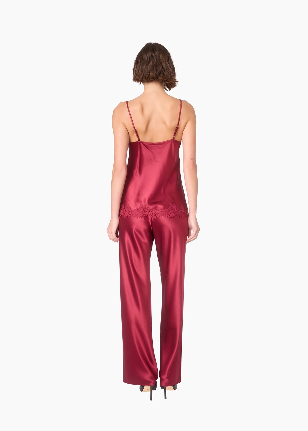 Deena Satin Camisole Cherry Wine - CAMI NYC