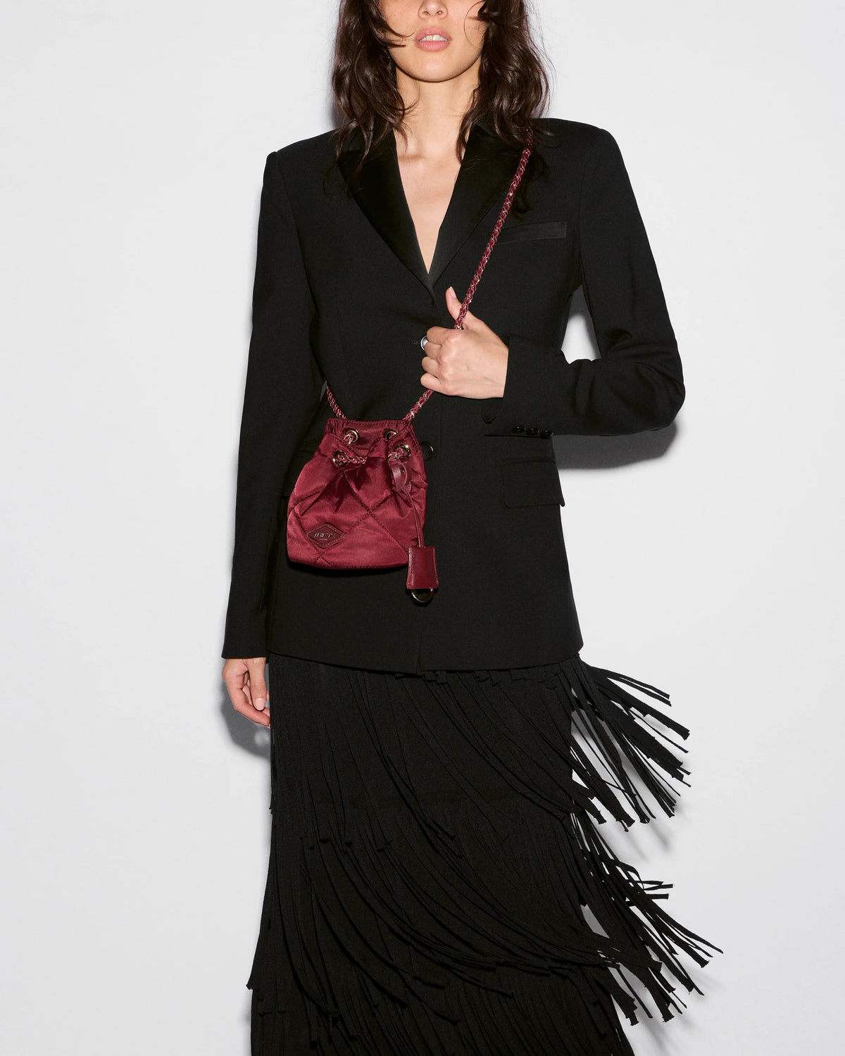 Mini Frankie Bucket Bag Claret - MZ Wallace