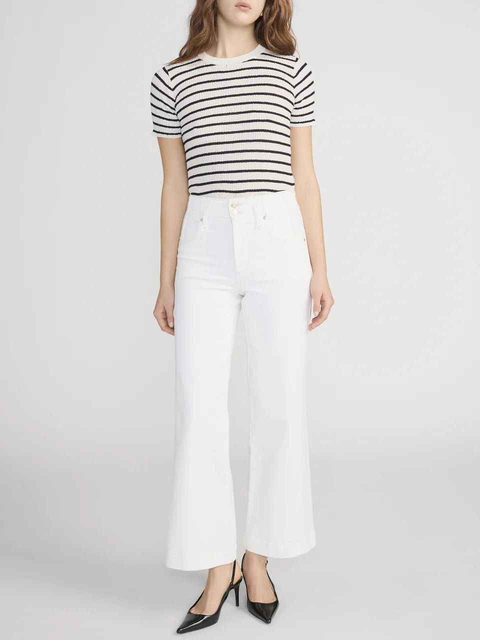 Seamed Wide Trouser Crop Au Natural Clean - Frame