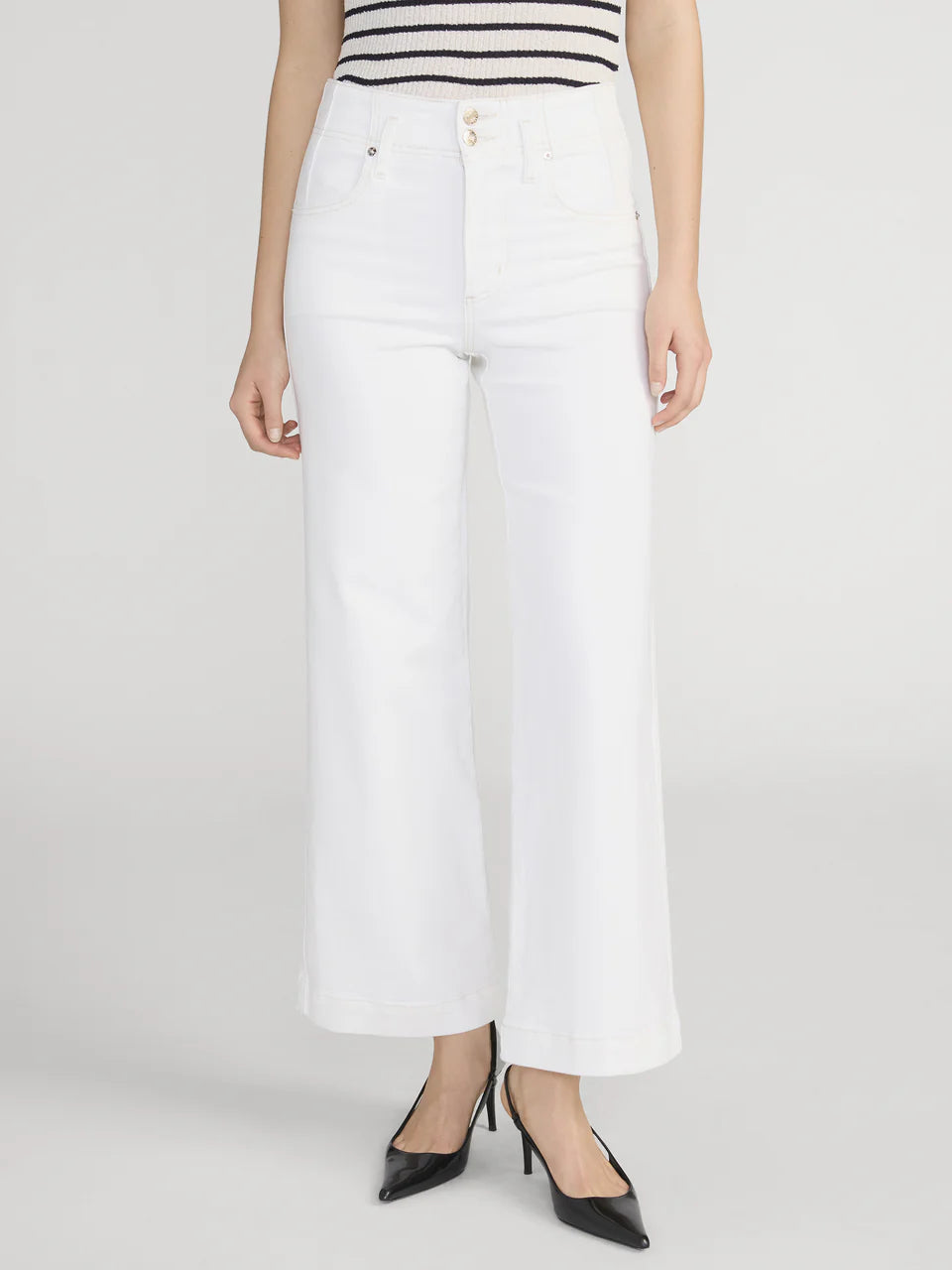 Seamed Wide Trouser Crop Au Natural Clean - Frame