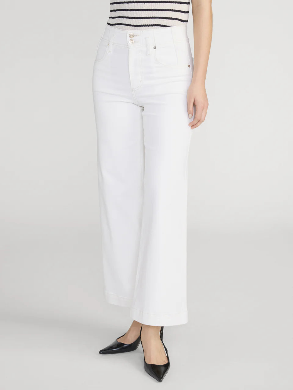 Seamed Wide Trouser Crop Au Natural Clean - Frame