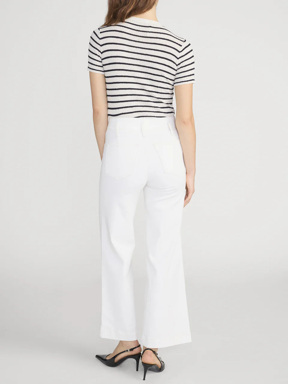 Seamed Wide Trouser Crop Au Natural Clean - Frame