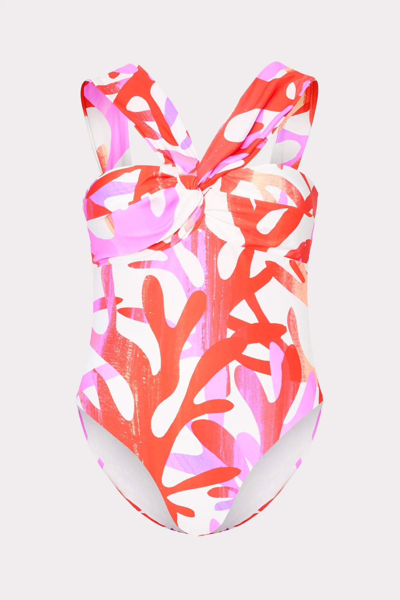 Betsy Italian Under The Sea Bandeau One Piece Pink Multi - Milly