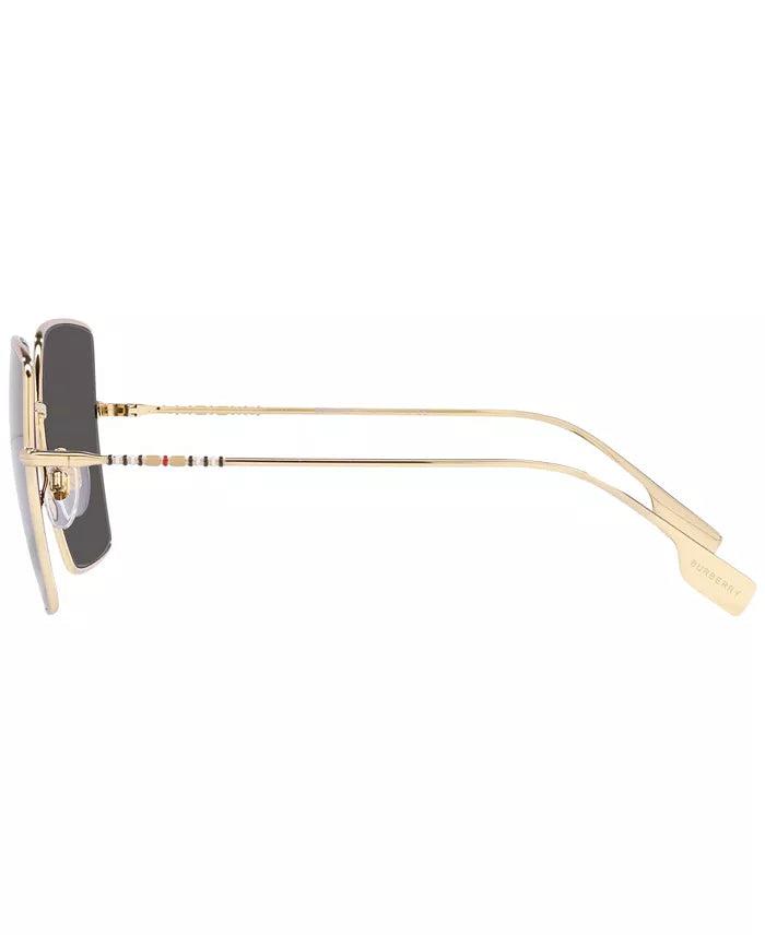 Daphne Square Sunglasses Light Gold/Grey - Burberry