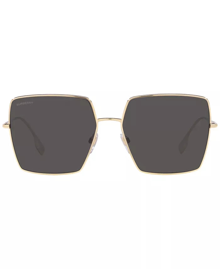 Daphne Square Sunglasses Light Gold/Grey - Burberry