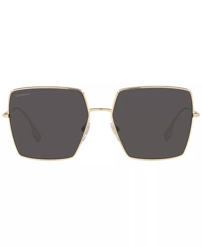 Daphne Square Sunglasses Light Gold/Grey - Burberry