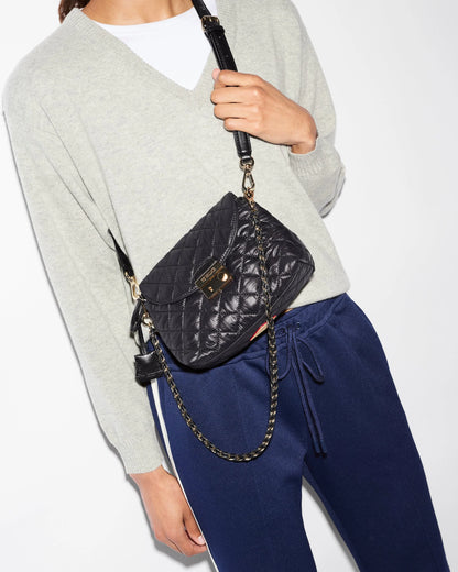 Mini Crosby Lock Shoulder Black - MZ Wallace