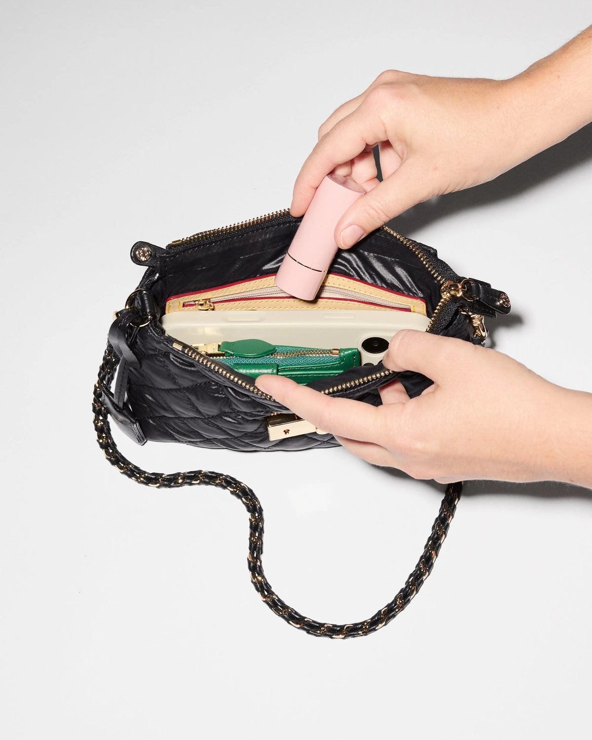 Mini Crosby Lock Shoulder Black - MZ Wallace