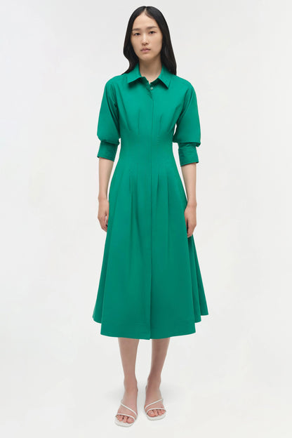Jazz Cotton Midi Dress Kelly Green - Simkhai