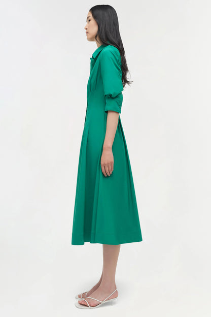 Jazz Cotton Midi Dress Kelly Green - Simkhai