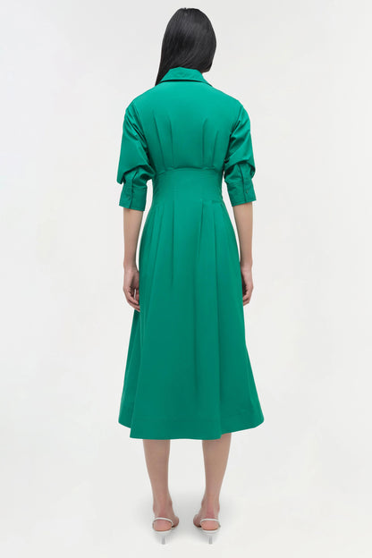 Jazz Cotton Midi Dress Kelly Green - Simkhai