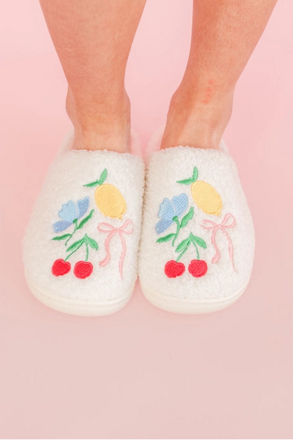 Fruit Cocktail Plush Slippers - Rock Paper Scissors