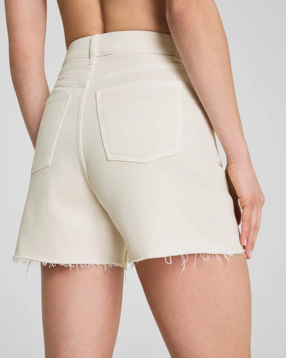 Authentic 360 Raw Hem Jean Short Alabaster - SPANX