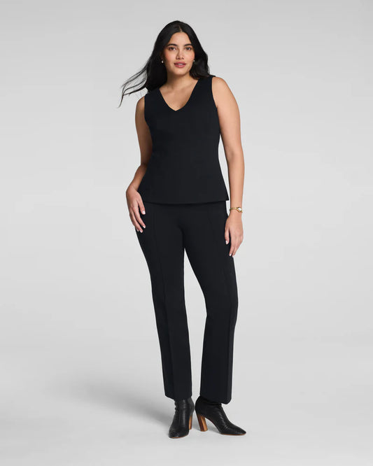 Ponte Kick Flare Pant With Pintuck Classic Black - SPANX