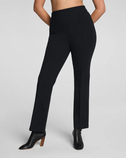 Ponte Kick Flare Pant With Pintuck Classic Black - SPANX