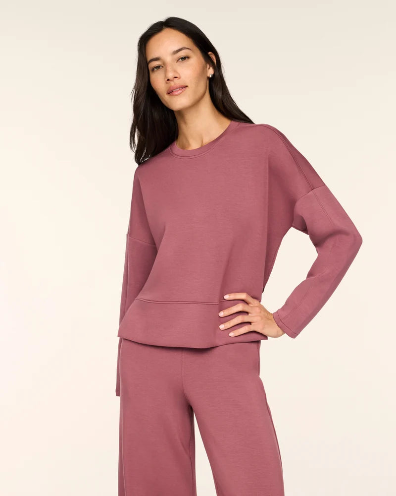 Airessentials Crewneck Long Sleeve Top Rum Raisin - SPANX