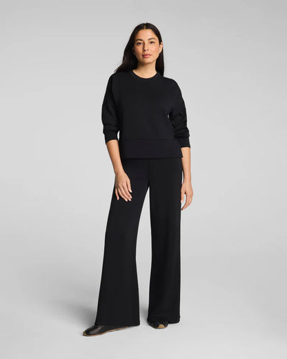 Crewneck Long Sleeve Top Very Black - SPANX