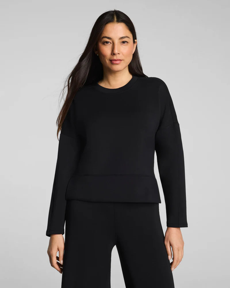 Crewneck Long Sleeve Top Very Black - SPANX