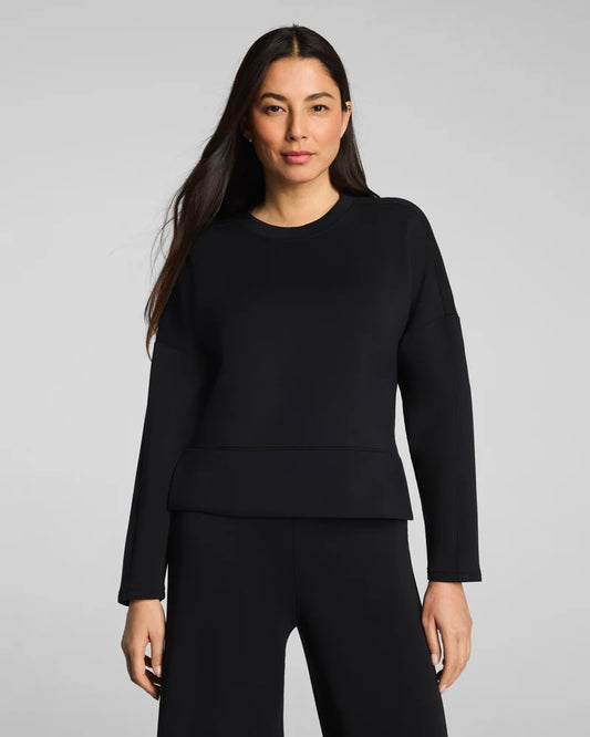 Crewneck Long Sleeve Top Very Black - SPANX