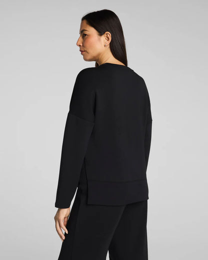 Crewneck Long Sleeve Top Very Black - SPANX