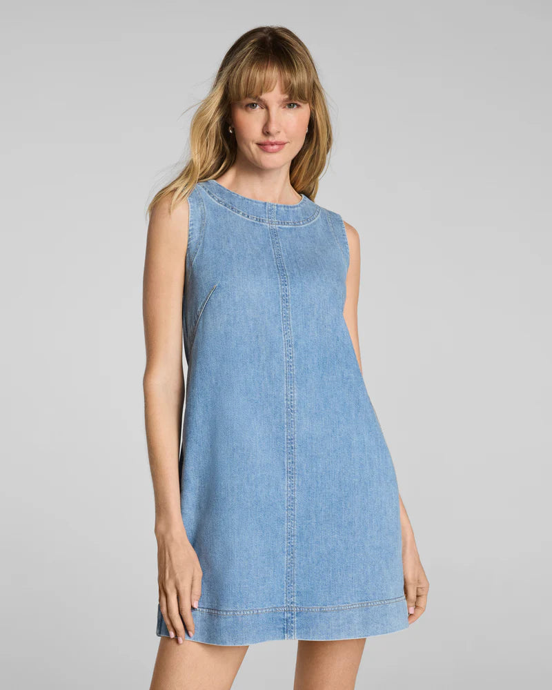 Lightweight Denim Mini Tank Dress Seaside Blue - SPANX
