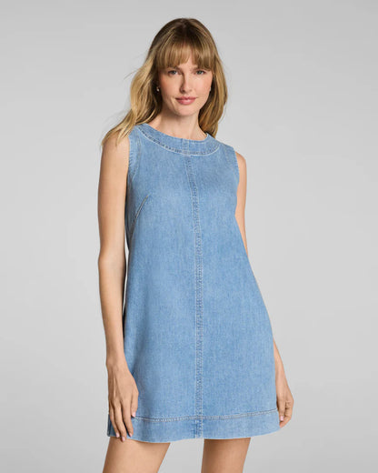 Lightweight Denim Mini Tank Dress Seaside Blue - SPANX