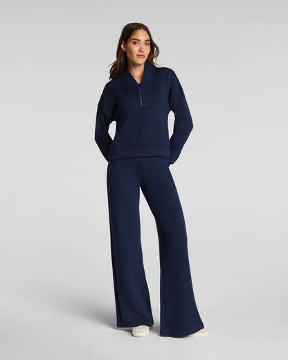 Airessentials Shawl Collar Half Zip Timeless Navy - SPANX