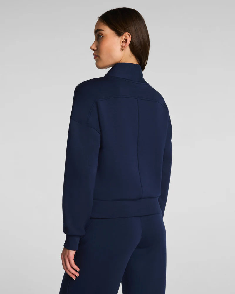 Airessentials Shawl Collar Half Zip Timeless Navy - SPANX