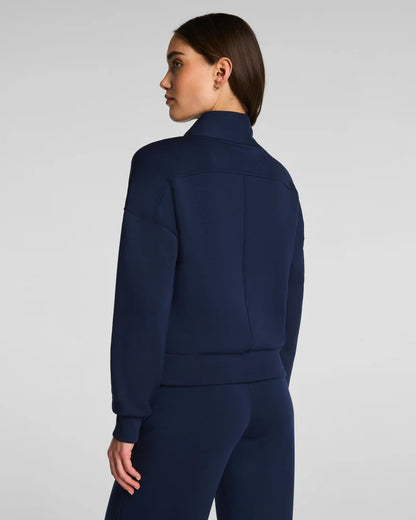 Airessentials Shawl Collar Half Zip Timeless Navy - SPANX