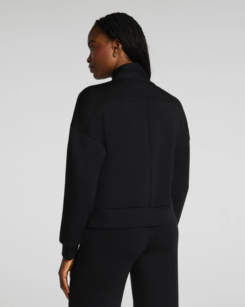 Airessentials Shawl Collar Half Zip Very Black - SPANX