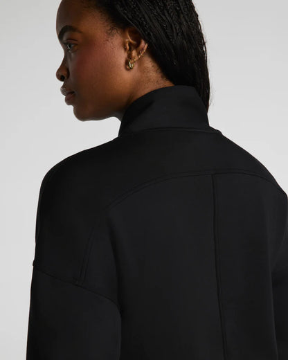 Airessentials Shawl Collar Half Zip Very Black - SPANX