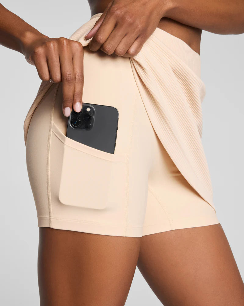 Airessentials French Rib Skort 15 Toasted Coconut - SPANX
