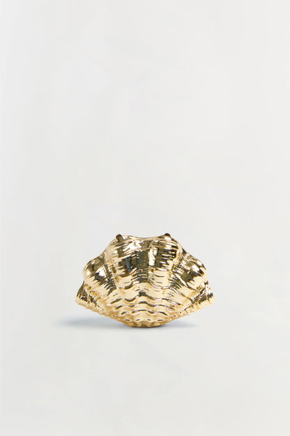 Venus Metal Shell Clutch Gold - Simkhai